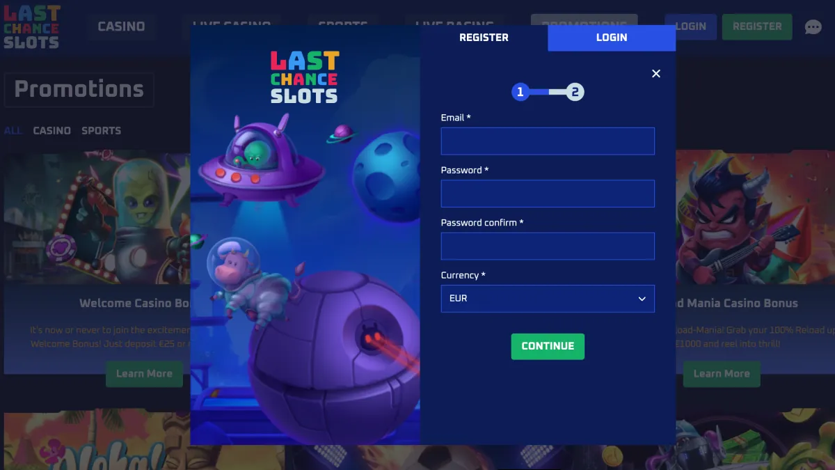 Last Chance Slots website screenshots