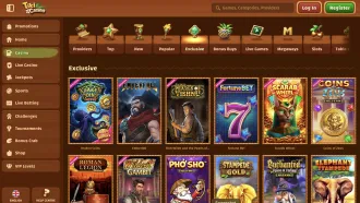 Tiki Casino website screenshots