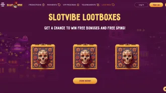 SlotVibe website screenshots